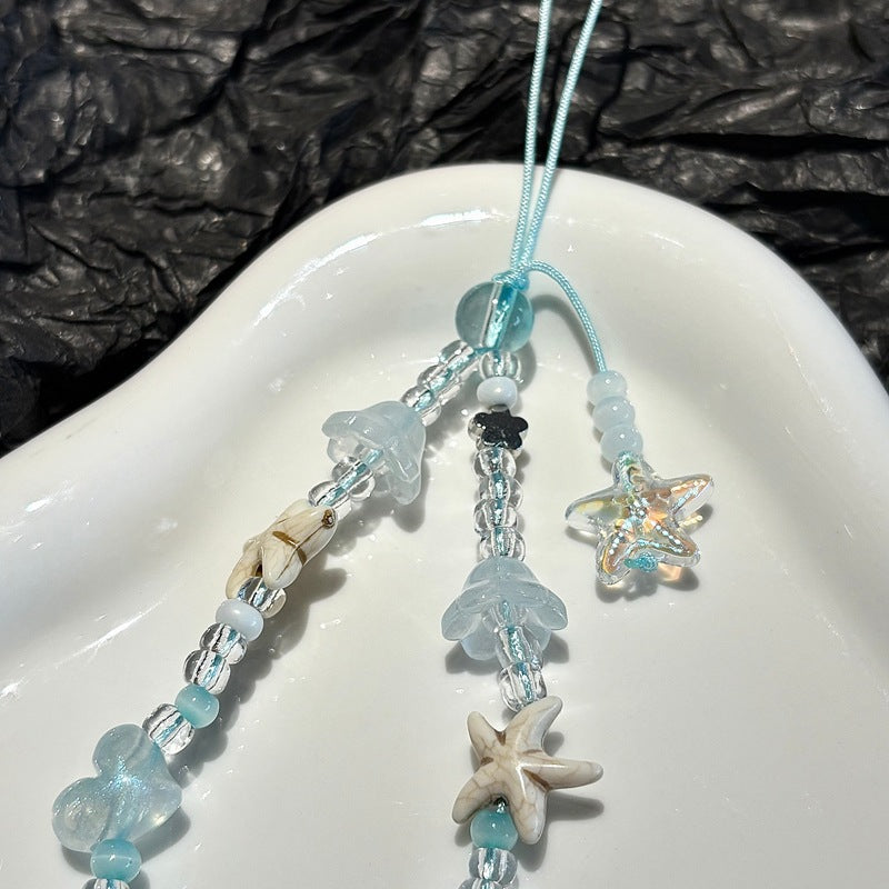 Dolphin and Starfish Beaded Charm Necklace Stornfield