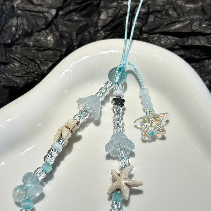Dolphin and Starfish Beaded Charm Necklace Stornfield