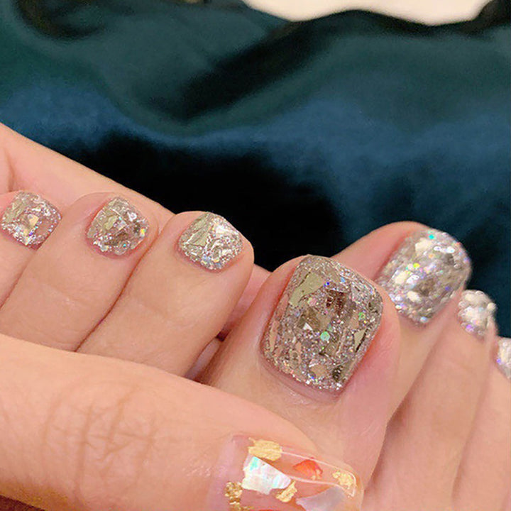 Premium Glittery Press-On Nail Art Set Stornfield