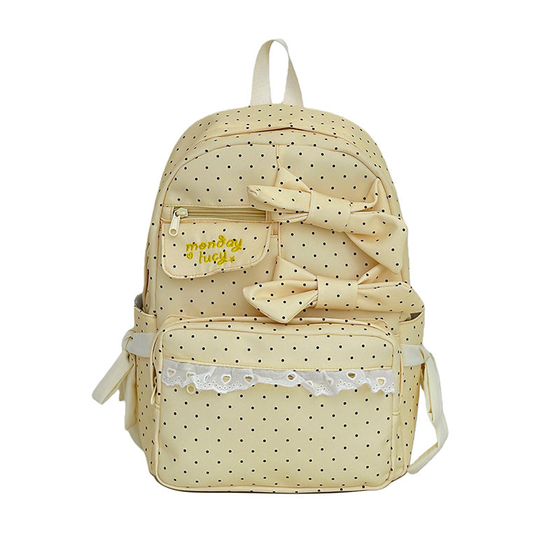 Cute Bow-Embellished School Backpack Stornfield