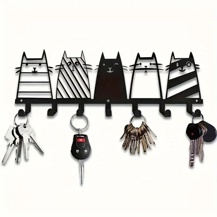 Metal key holder with cat design Stornfield