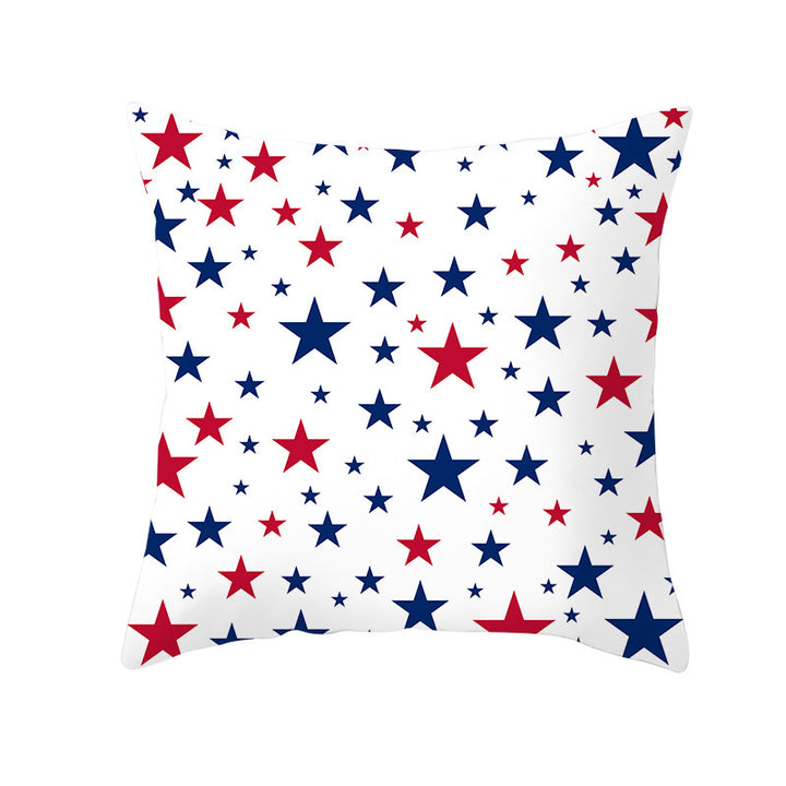 Patriotic Independence Day Cotton Canvas Throw Pillow Cover