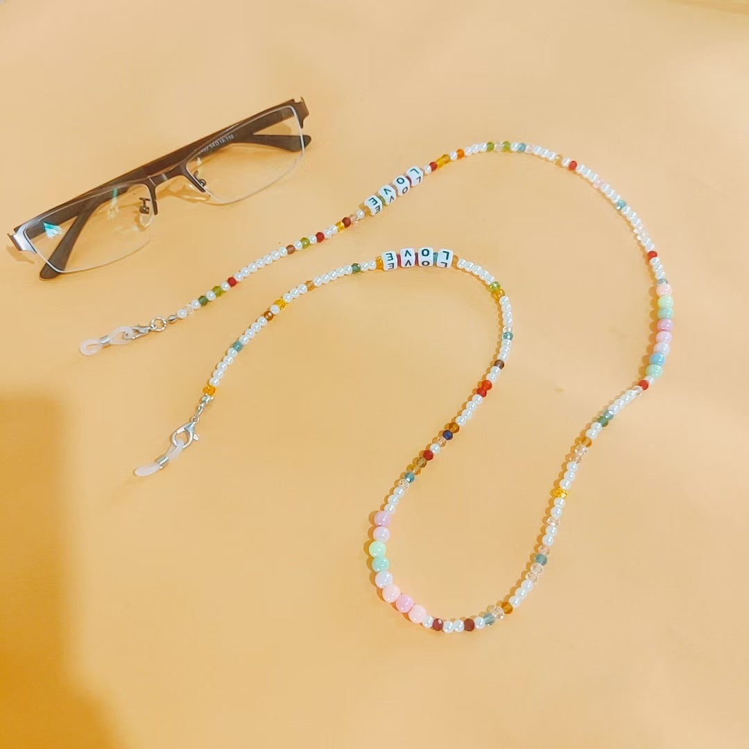 Glasses holder chain with colorful beads Stornfield