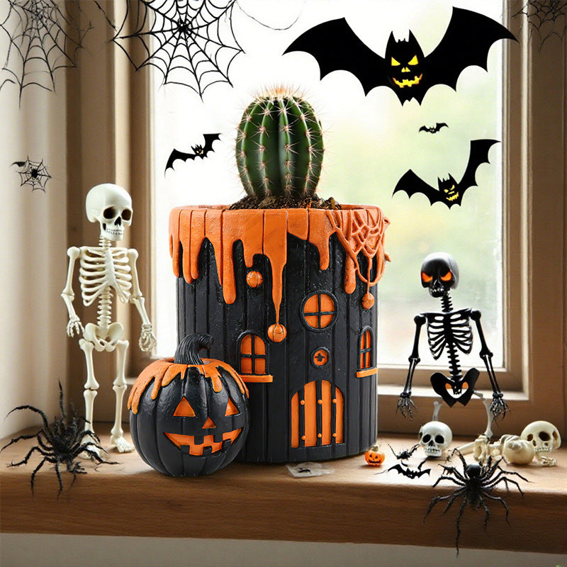 Decorative Halloween Pumpkin Planter