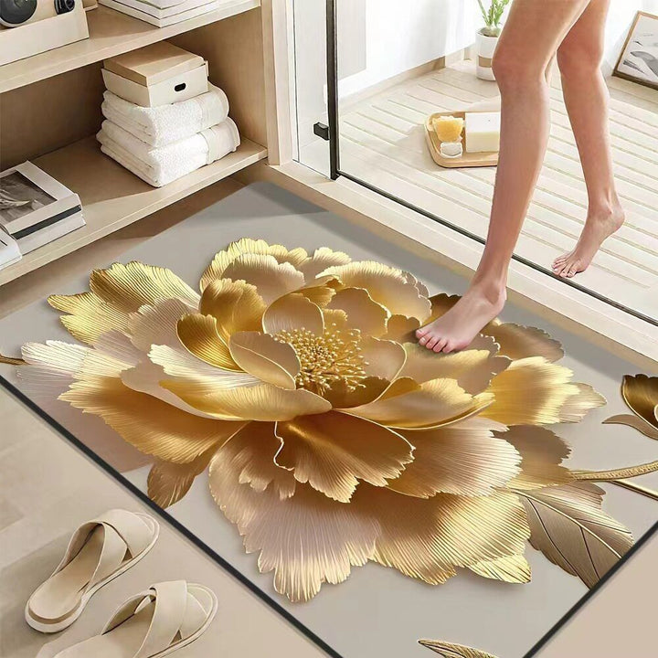 Luxurious Decorative Floral Bath Mat