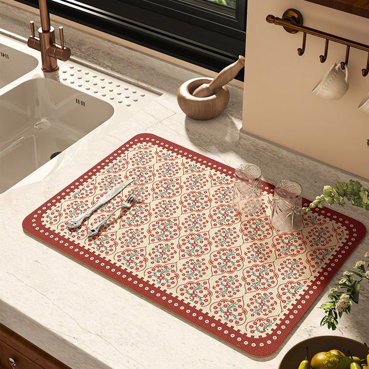 Embroidered Kitchen Mat