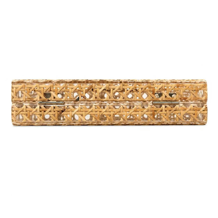 Woven Rattan Clutch