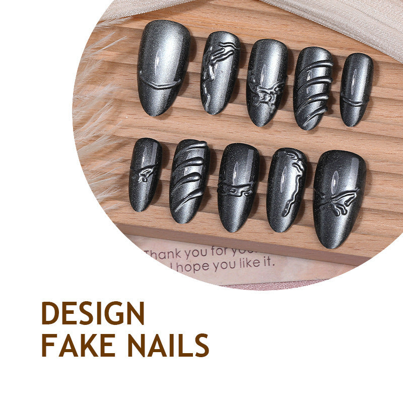 Artificial nail set with elegant and shimmering design Stornfield