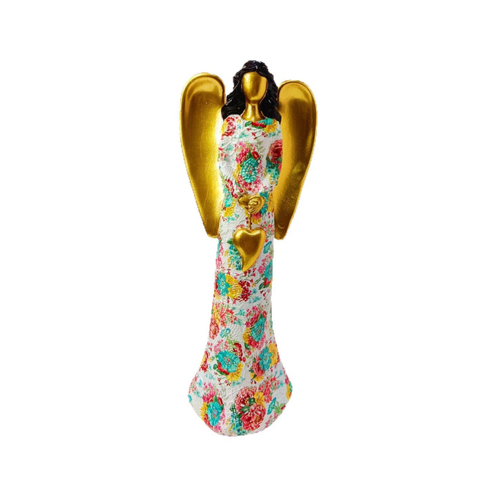 Engel Statue with Flower Pattern Stornfield