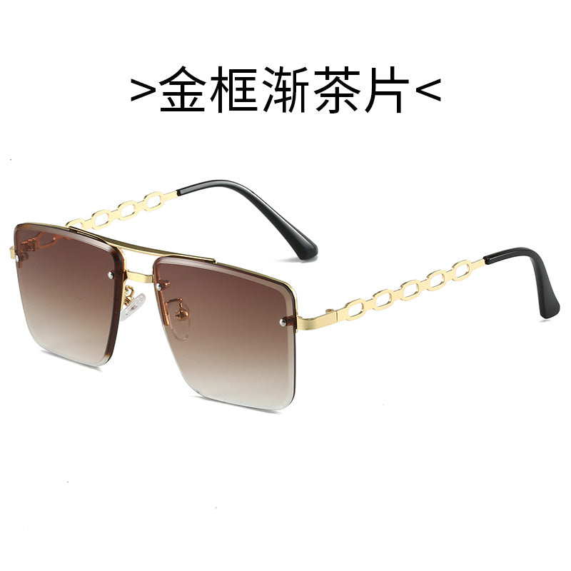 Women's Square Sunglasses with Elegant Chain Structure Stornfield
