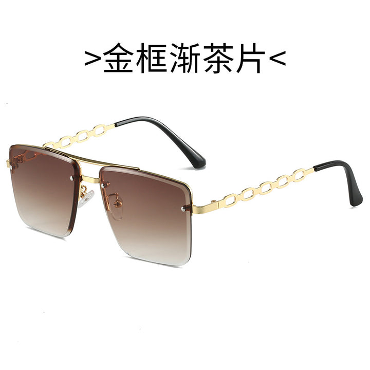 Women's Square Sunglasses with Elegant Chain Structure Stornfield