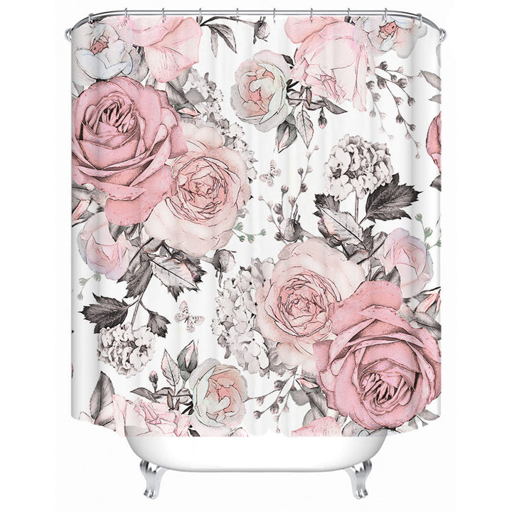 Floral Print Shower Curtain Stornfield