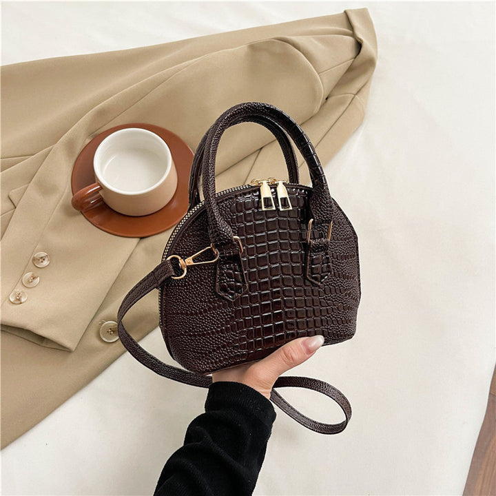 Crocodile-Embossed Mini Satchel Bag Stornfield