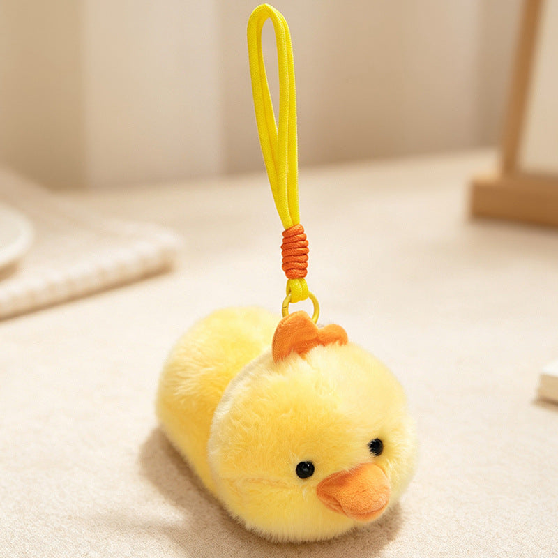 Plush Fox Bag Charm Keychain with Wrist Loop and Soft Faux-Fur Stornfield