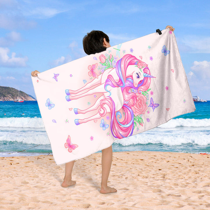 Beach blanket with colorful cupcake design Stornfield