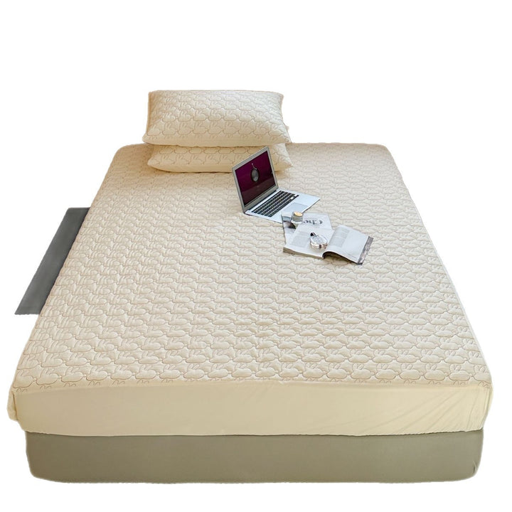 Quilted Hypoallergenic Fitted Mattress Pad Protector with Elastic Skirt