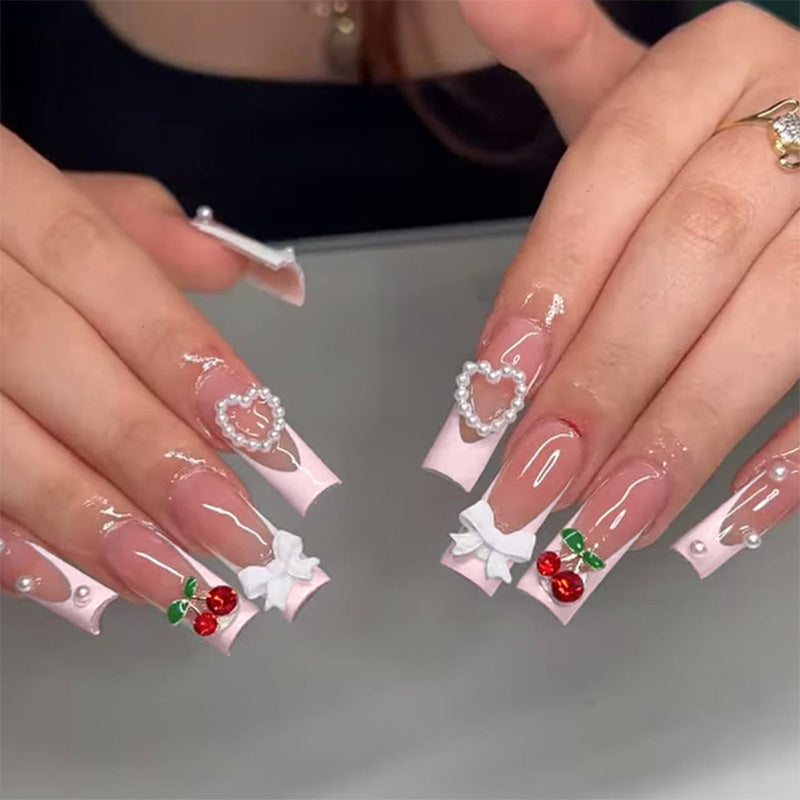Decorative 3D Embellished Press-On Nail Set Stornfield
