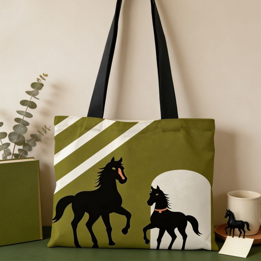 Floral Patterned Canvas Tote Bag
