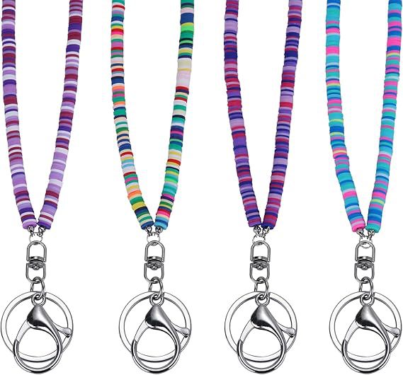 Colorful Beaded ID Badge Holder Lanyard Stornfield