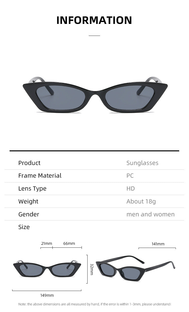 Women's fashionable cat-eye sunglasses with transparent frame Stornfield
