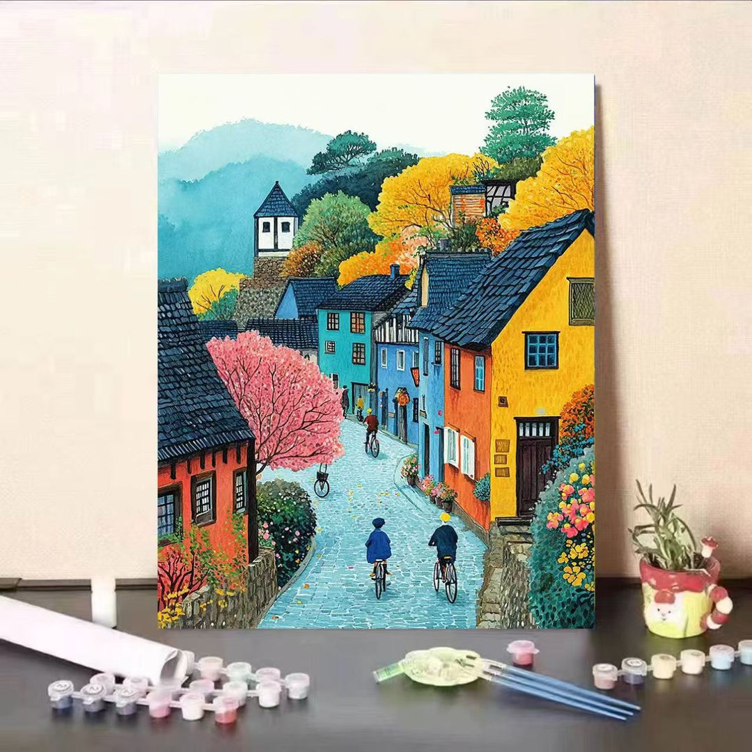 Scenic Village Paint by Numbers Art Kit Stornfield