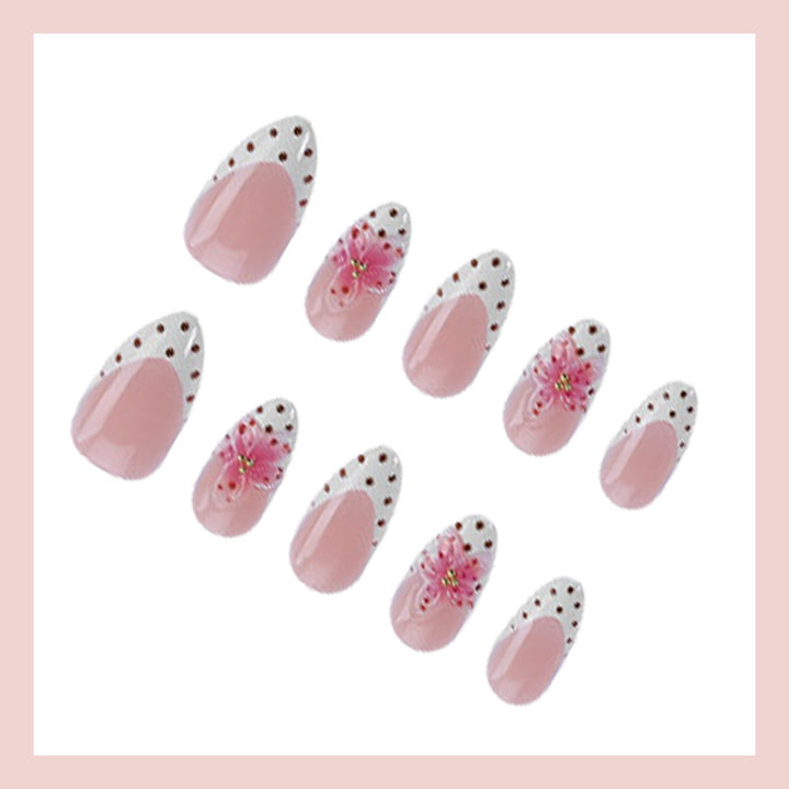 Artificial nail set with floral accents Stornfield