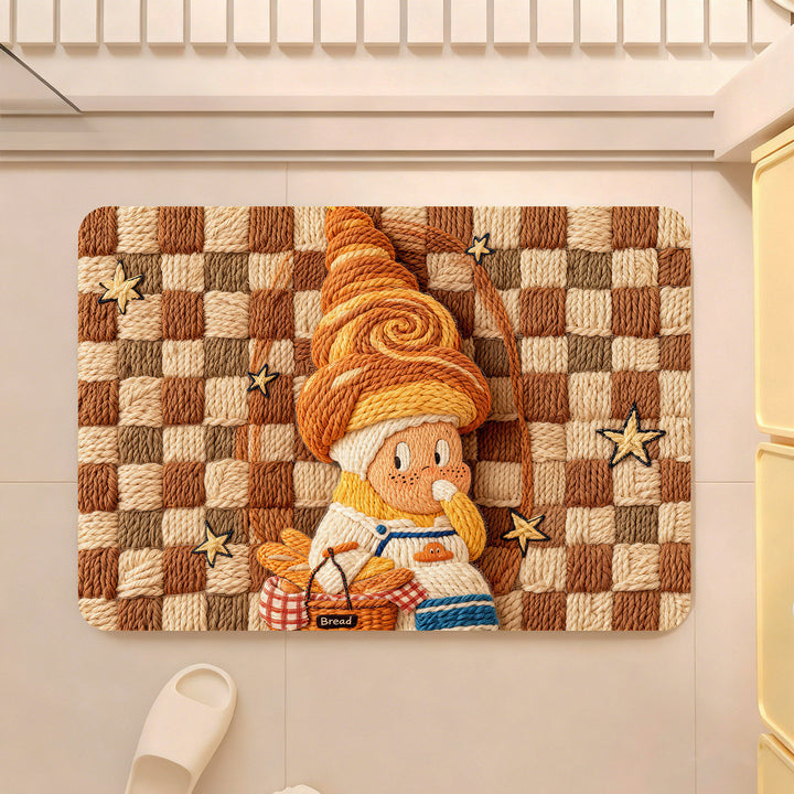 Whimsical Playful Character Bath Mat
