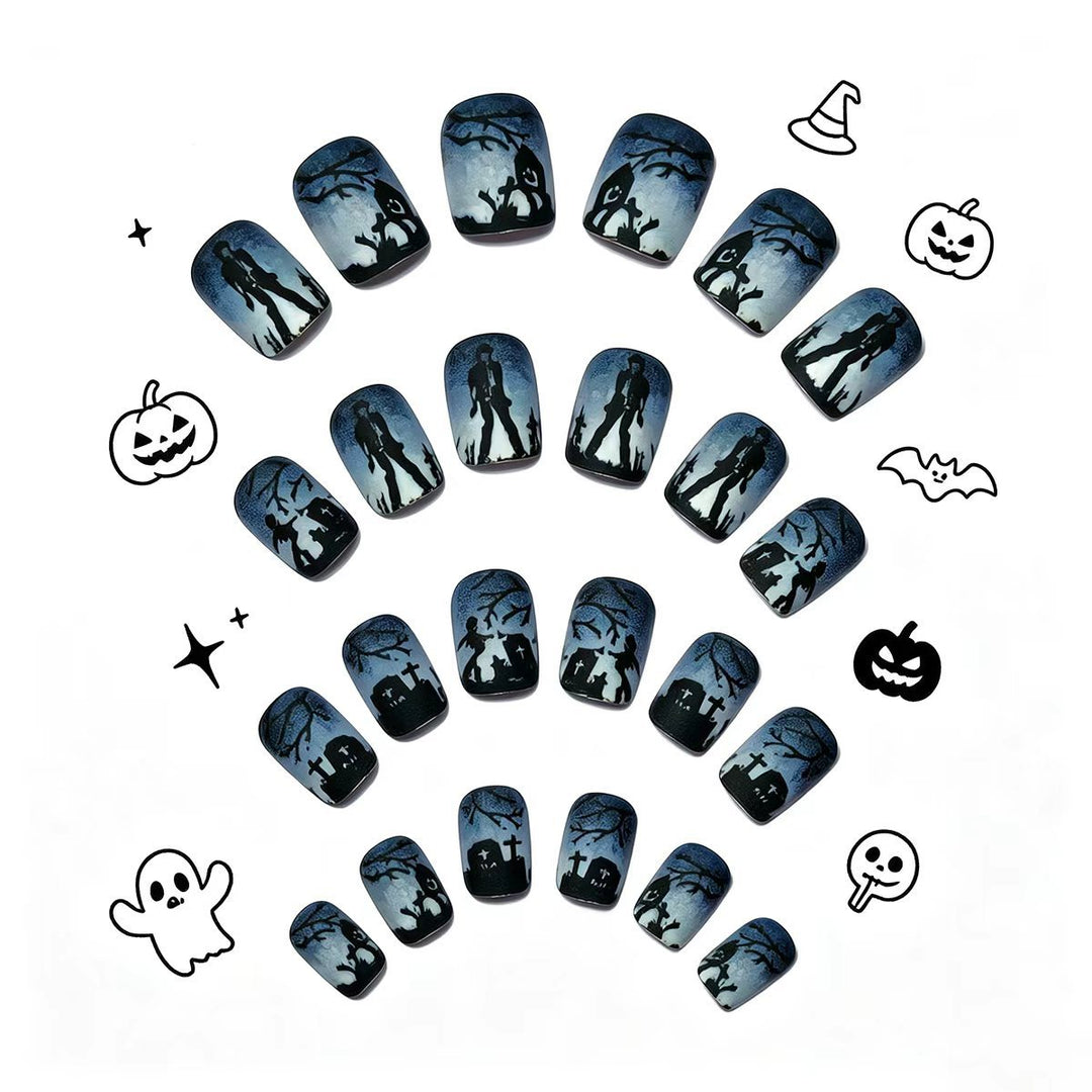 Creative Nail Art in Spooky Gravestone Design Stornfield