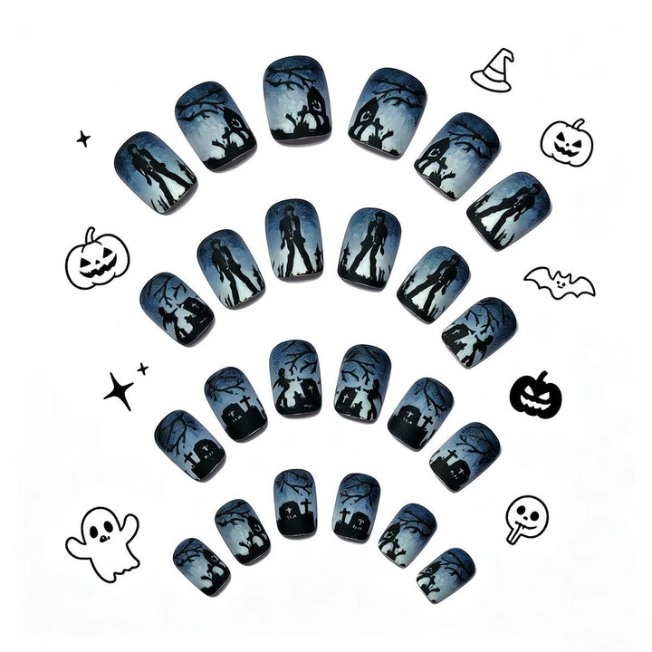 Creative Nail Art in Spooky Gravestone Design Stornfield