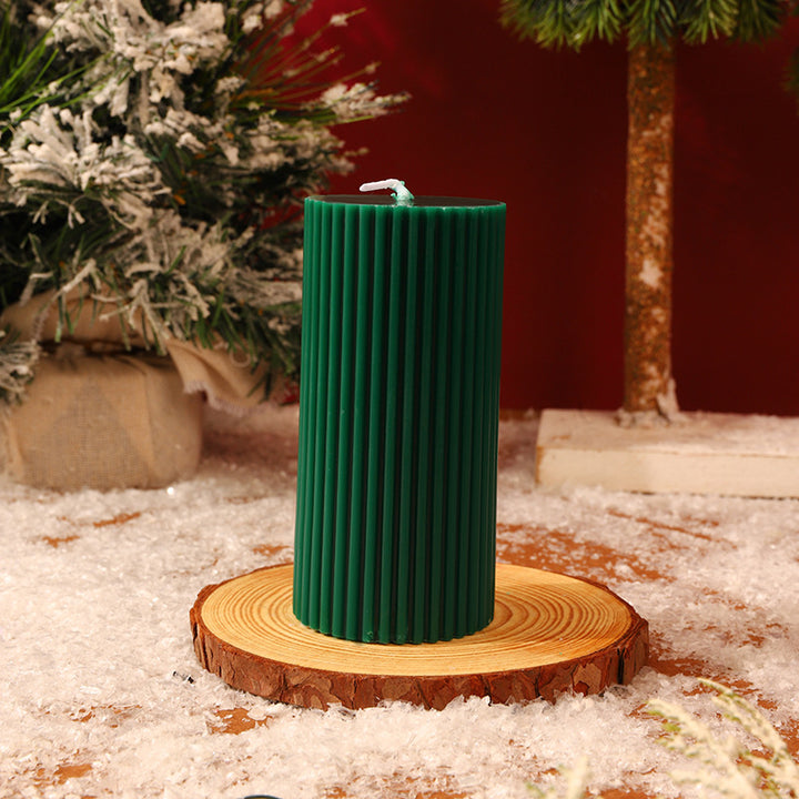 Glass Candle Holders Triple-Height Mantel Centerpiece