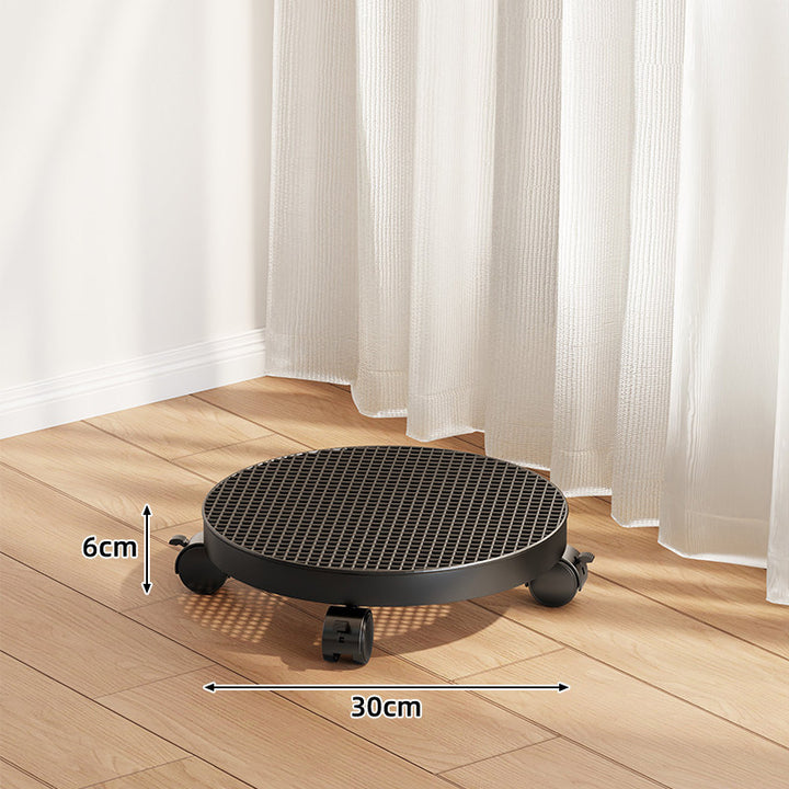 Low-Profile Round Plant Pot Dolly with 360° Swivel Casters