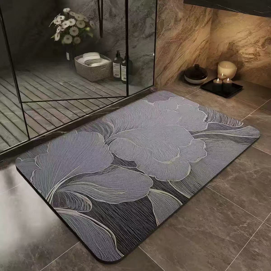 Non-Slip Marble Design Bath Mat