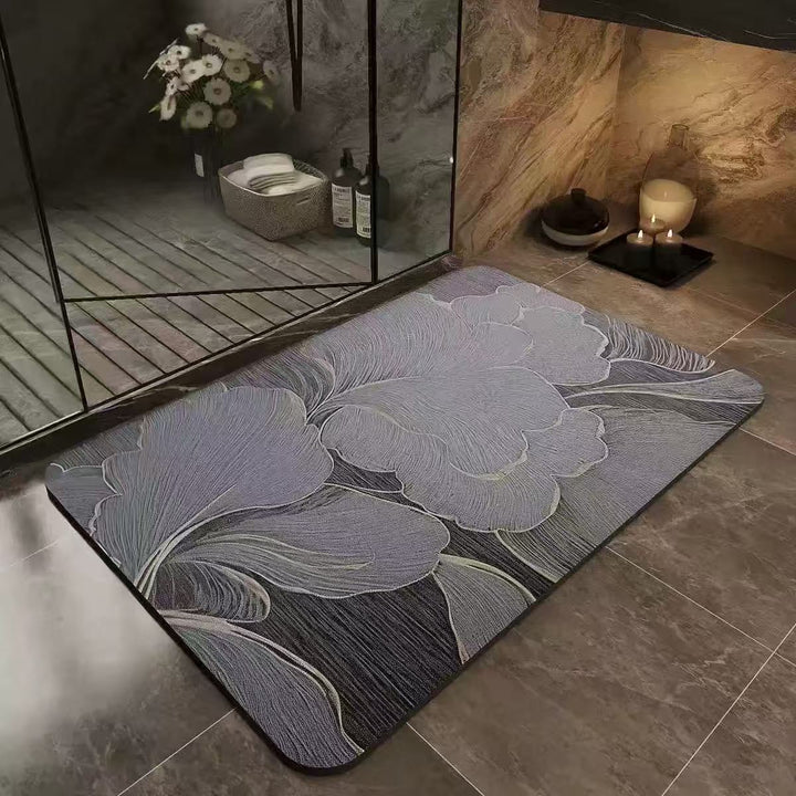 Non-Slip Marble Design Bath Mat