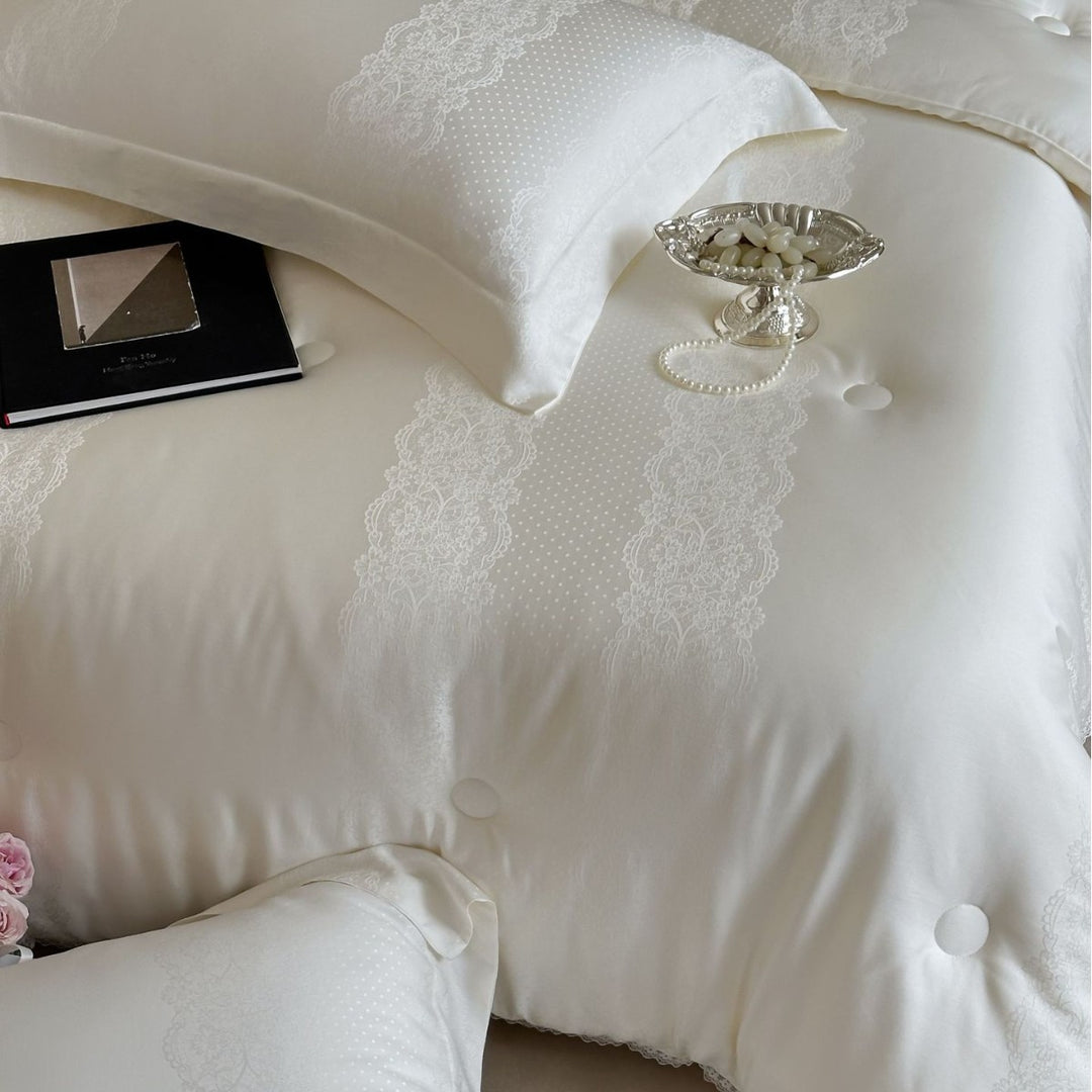 Luxury Quilted Lace Jacquard Comforter Duvet Insert