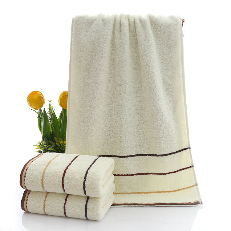 Terry Bath Towel With Luxurious Check Pattern Stornfield