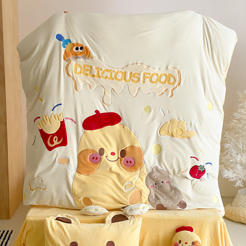 Plush Microfiber Cartoon Oversized Throw Blanket for Kids and Nursery