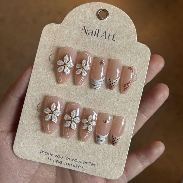 Elegant Floral Theme Press-On Nails Stornfield