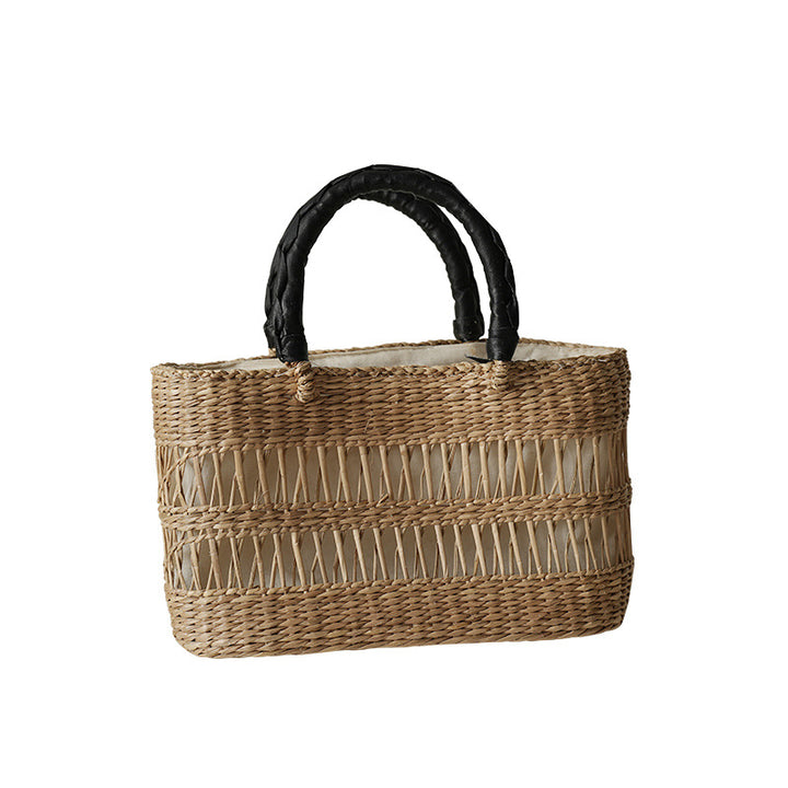 Women's handcrafted tote bag made from sustainable seagrass with stylish handles Stornfield