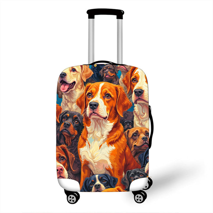 Unisex hard shell suitcase with colorful cat design Stornfield