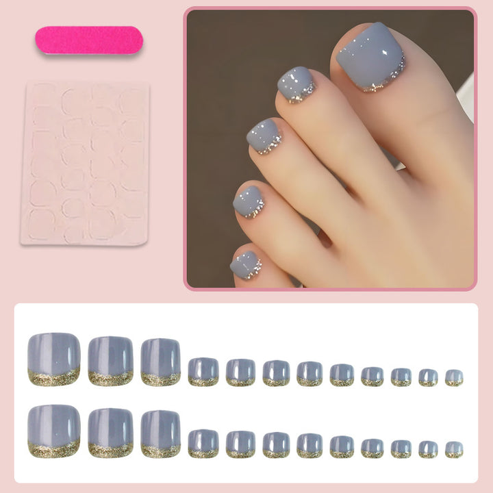 Art nail set with elegant glitter gradient Stornfield