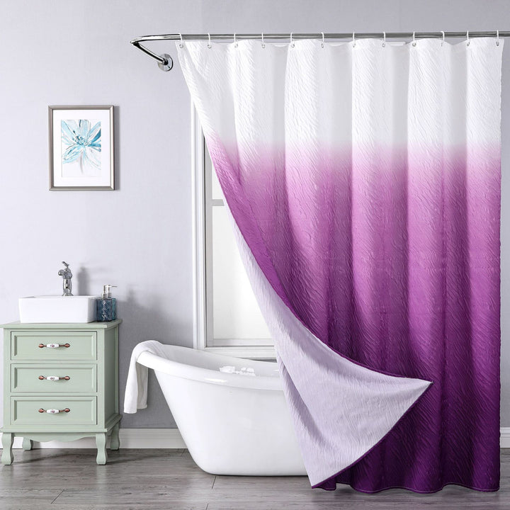 Textured Leaf Pattern Shower Curtain Stornfield