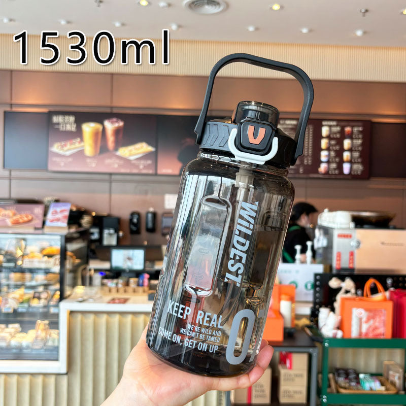 Women’s large water bottle with integrated straw and carrying handle Stornfield