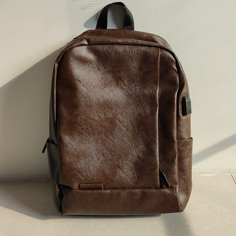 Elegant Leather Laptop Backpack Stornfield
