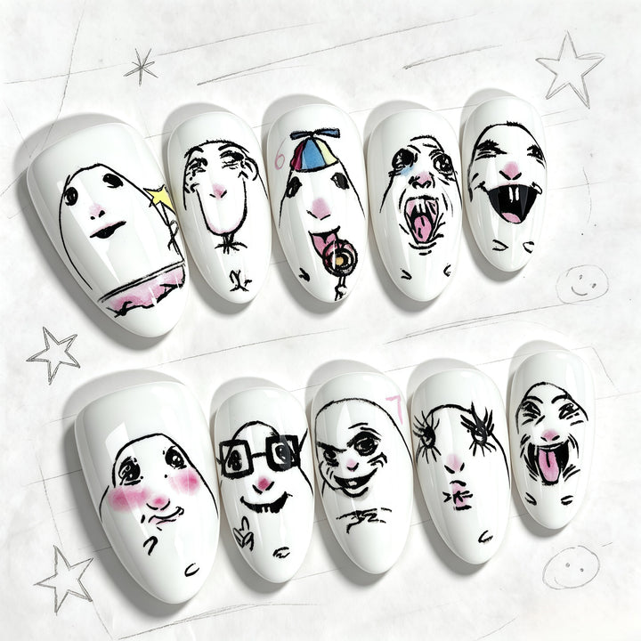 Creative Character-Inspired Press-On Nail Kit