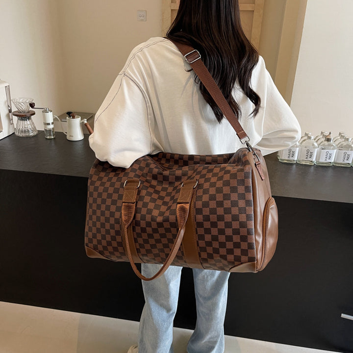 Stylish Checkered Travel Duffel Bag Stornfield