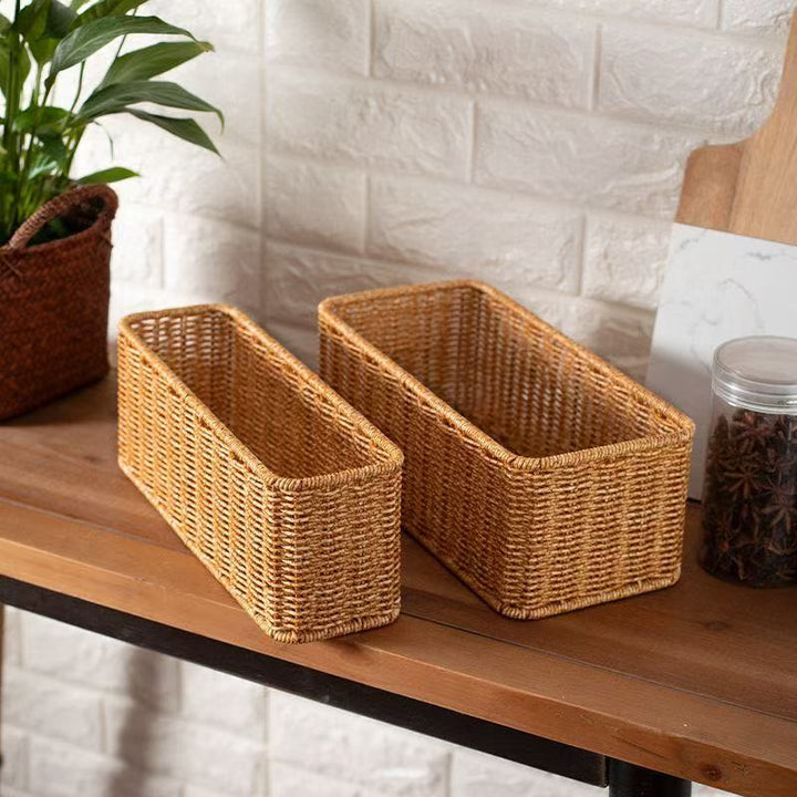 Rectangular Handwoven Storage Basket Stornfield