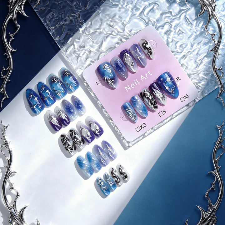 Acrylic Nail Set with Elegant Designs Stornfield