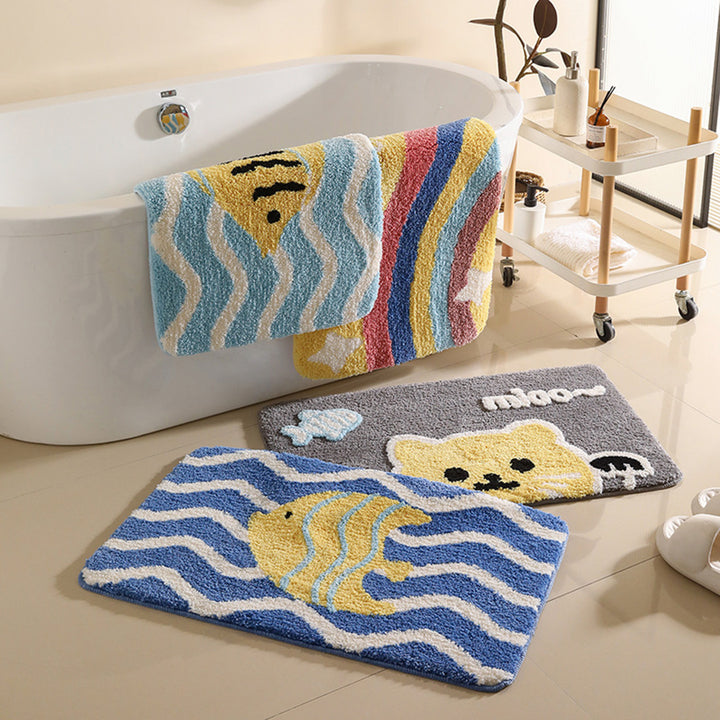 Colorful Rainbow Bath Mat