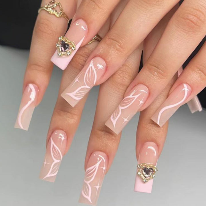 Ornate Butterfly-Inspired Acrylic Nail Extensions Stornfield