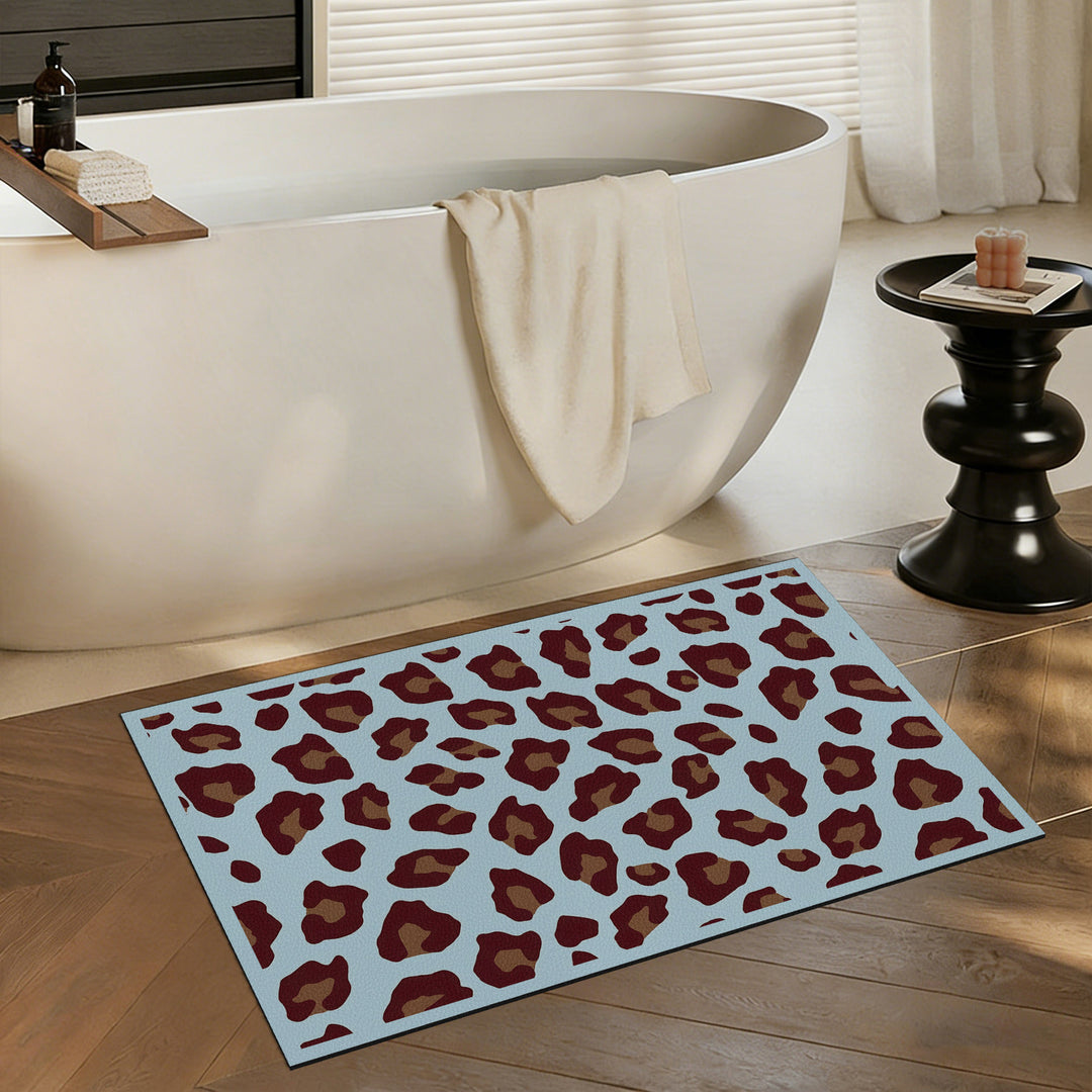 Decorative Leopard Print Bath Mat